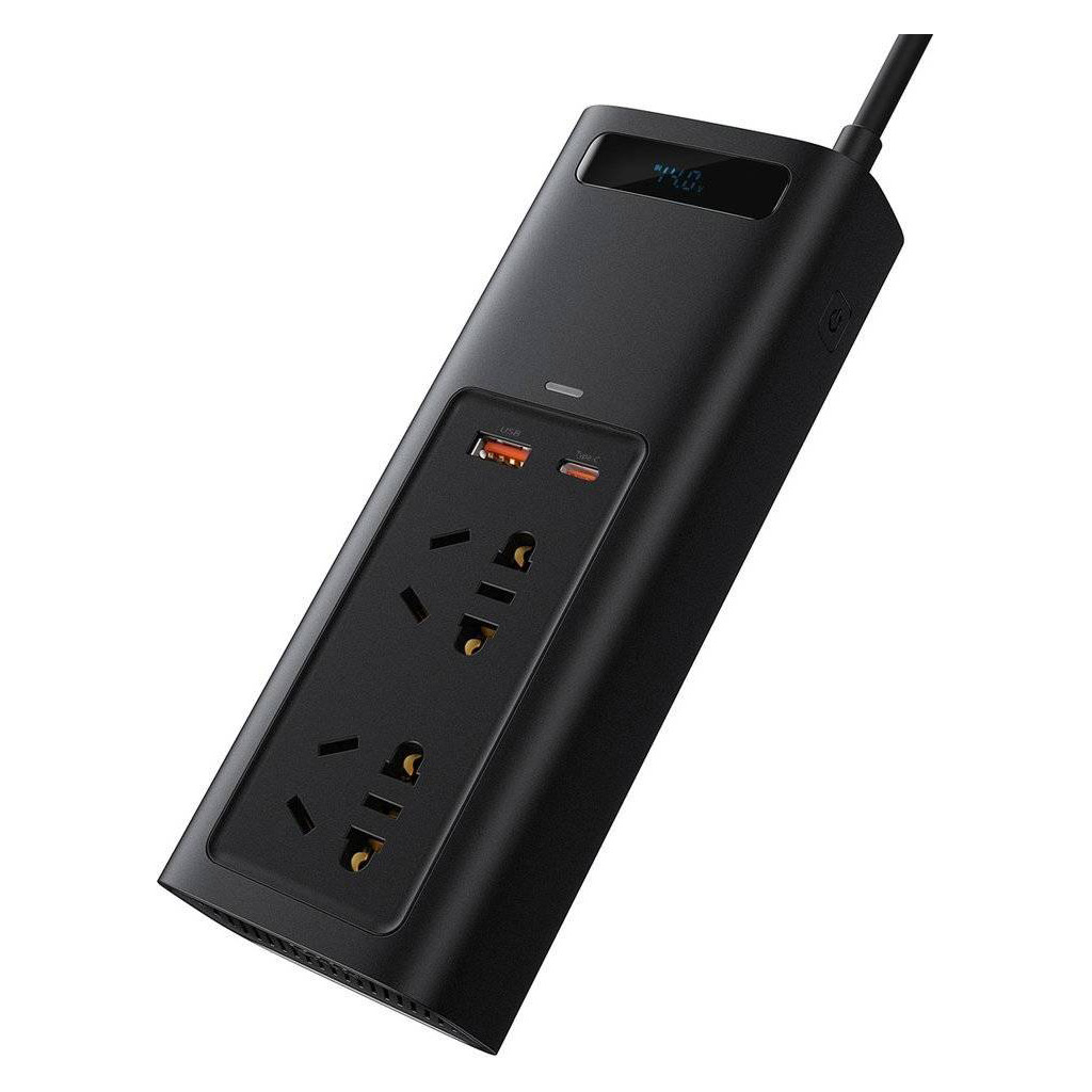 Автомобільний інвертор 12V/220V 150W In-car Inverter, USB, Type-C, 0.4m Baseus (CRNBQ-A01) - зображення 4