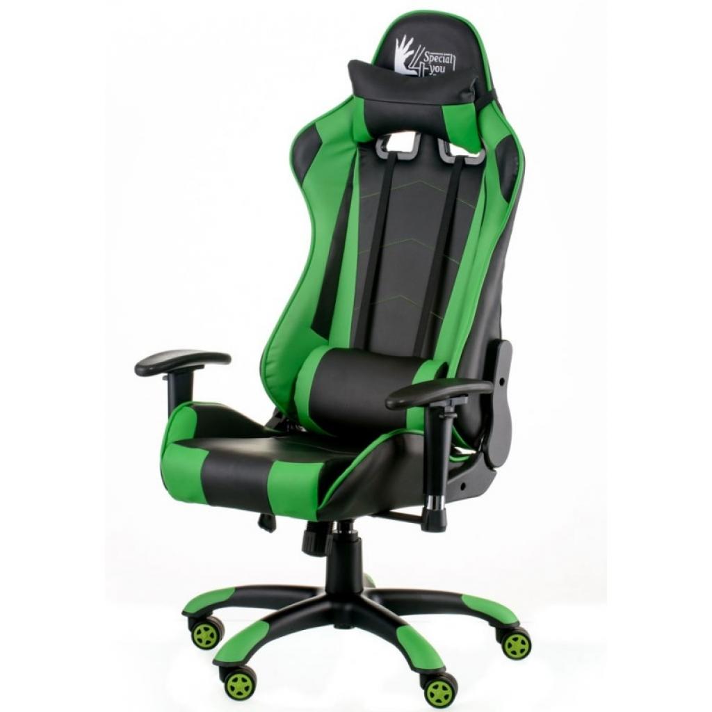Крісло ігрове Special4You ExtremeRace black/green (000003630) - зображення 1