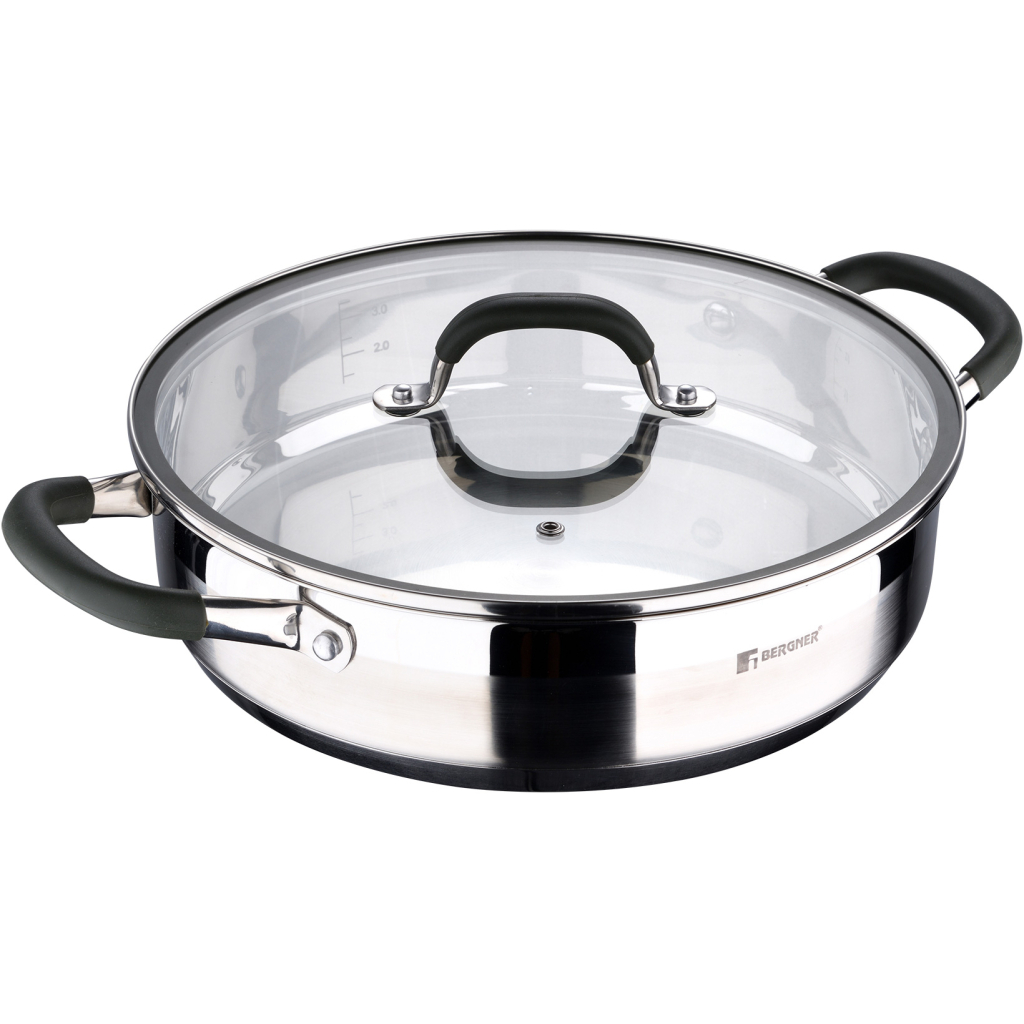 Сотейник Bergner Midnight з кришкою 28 см, 3.8 л (BG-32128-MM) - зображення 1