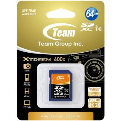 Карта пам'яті Team 64GB SDXC Class 10 UHS-I/U3 XTreem (TSDXC64GU301) - зображення 2