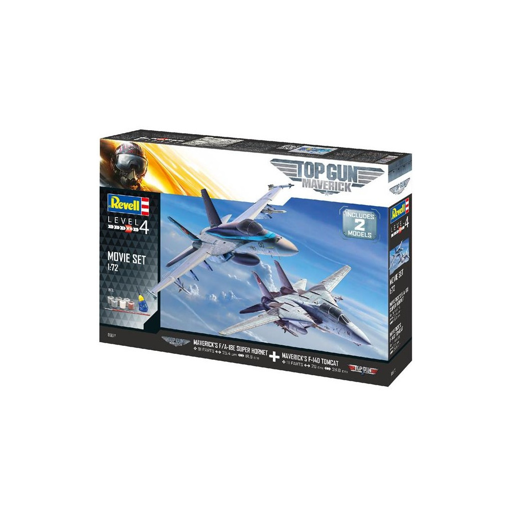 Збірна модель Revell Винищувачі F-14 та F/A-18E з фільму Top Gun. Масштаб 1:72 (RVL-05677) - зображення 1