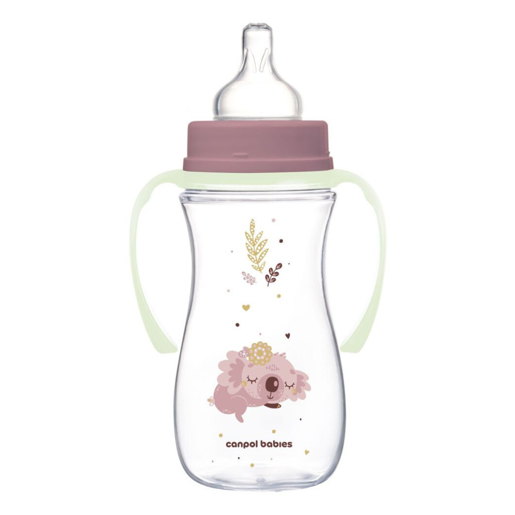 Пляшечка для годування Canpol babies Easystart Sleepy Koala 300 мл рожева (35/238_pin) - зображення 2