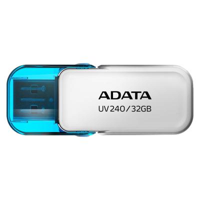 USB флеш накопичувач ADATA 32GB UV240 White USB 2.0 (AUV240-32G-RWH) - зображення 1
