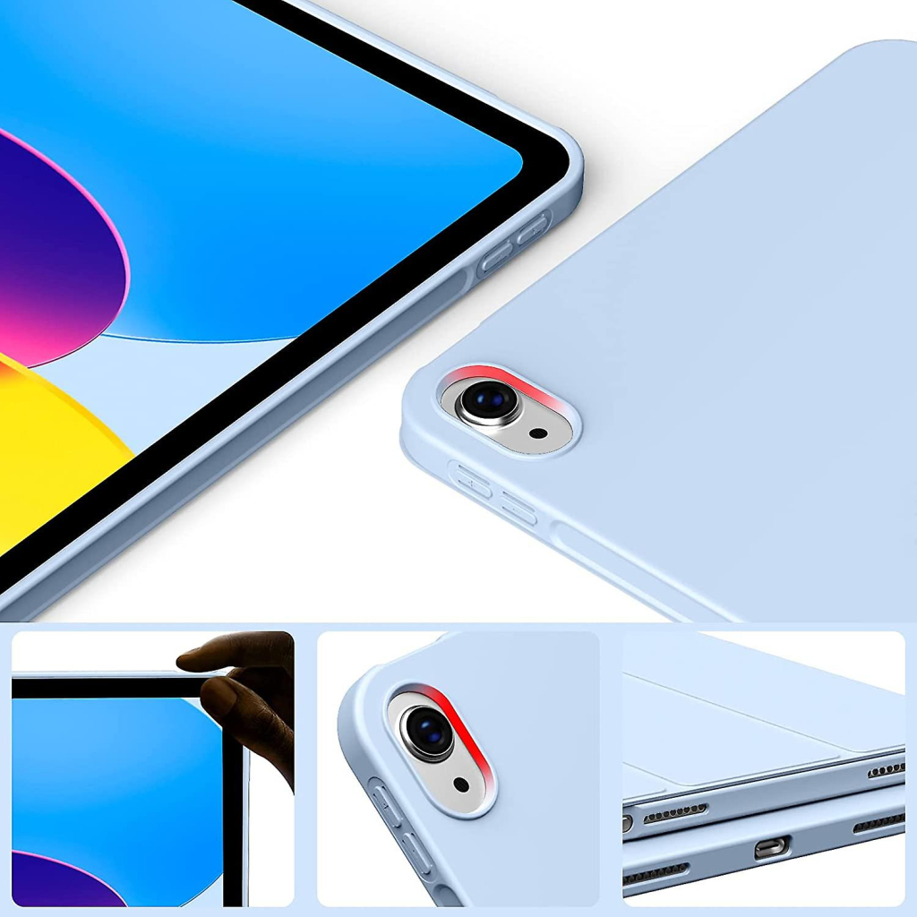 Чохол до планшета BeCover Tri Fold Soft TPU mount Pencil Apple iPad 10.9" 2022 Light Blue (708464) - зображення 4