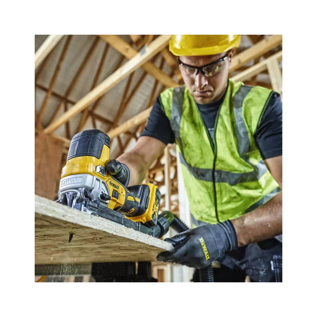 Електролобзик DeWALT 18V XR Li-lon, безщіткова, 1000 - 3200 ход/хв (без АКБ та ЗУ) (DCS335N) - зображення 7