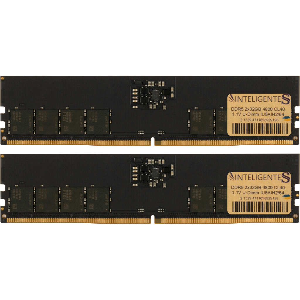 Модуль пам'яті для комп'ютера DDR5 64GB (2x32GB) 4800 MHz INTELIGENTES (IU5AIH2/64) - зображення 1