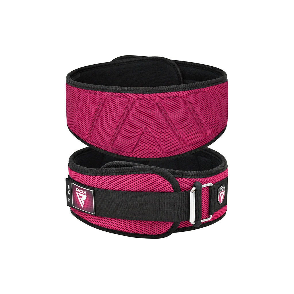 Атлетичний пояс RDX RX4 EVA Curve неопреновий Pink XS (WBE-RX4P-XS) - изображение 4
