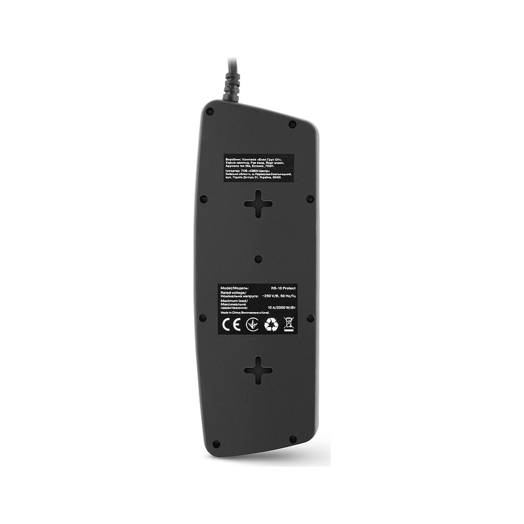 Мережевий фільтр живлення REAL-EL REAL-EL RS-10 Protect, 3m, black (EL122300039) - зображення 7