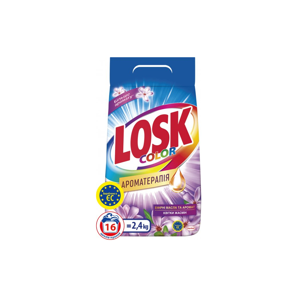 Пральний порошок Losk Ароматерапія Ефірні олії та аромат Жасміну 2.4 кг (9000101518047) - зображення 2