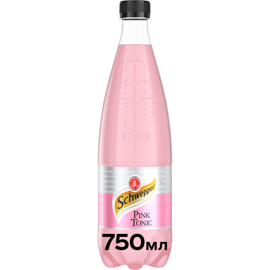 Напій Schweppes Pink Tonic Безалкогольний сильногазований 750 мл (5449000323866) - изображение 1