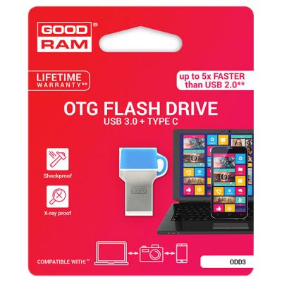 USB флеш накопичувач Goodram 64GB ODD3 Blue Type-C USB 3.0 (ODD3-0640B0R11) - зображення 5