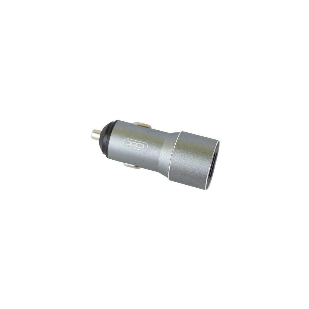 Зарядний пристрій XO TZ09 2.4A/2 USB + cable Type-C Grey (XO-TZ09T-GR) - зображення 2