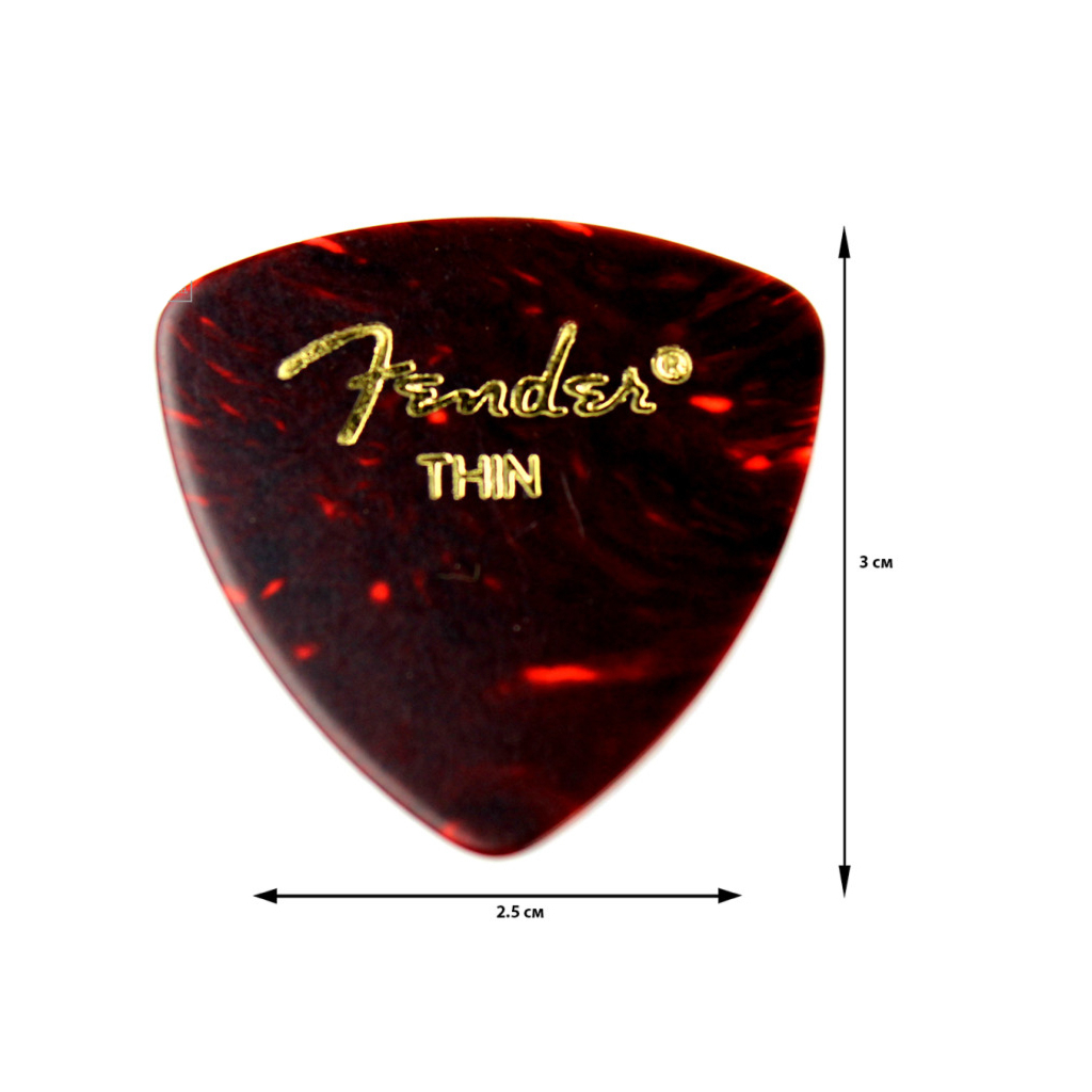 Медіатор Fender Shell Thin 12 шт. (228173) - зображення 2