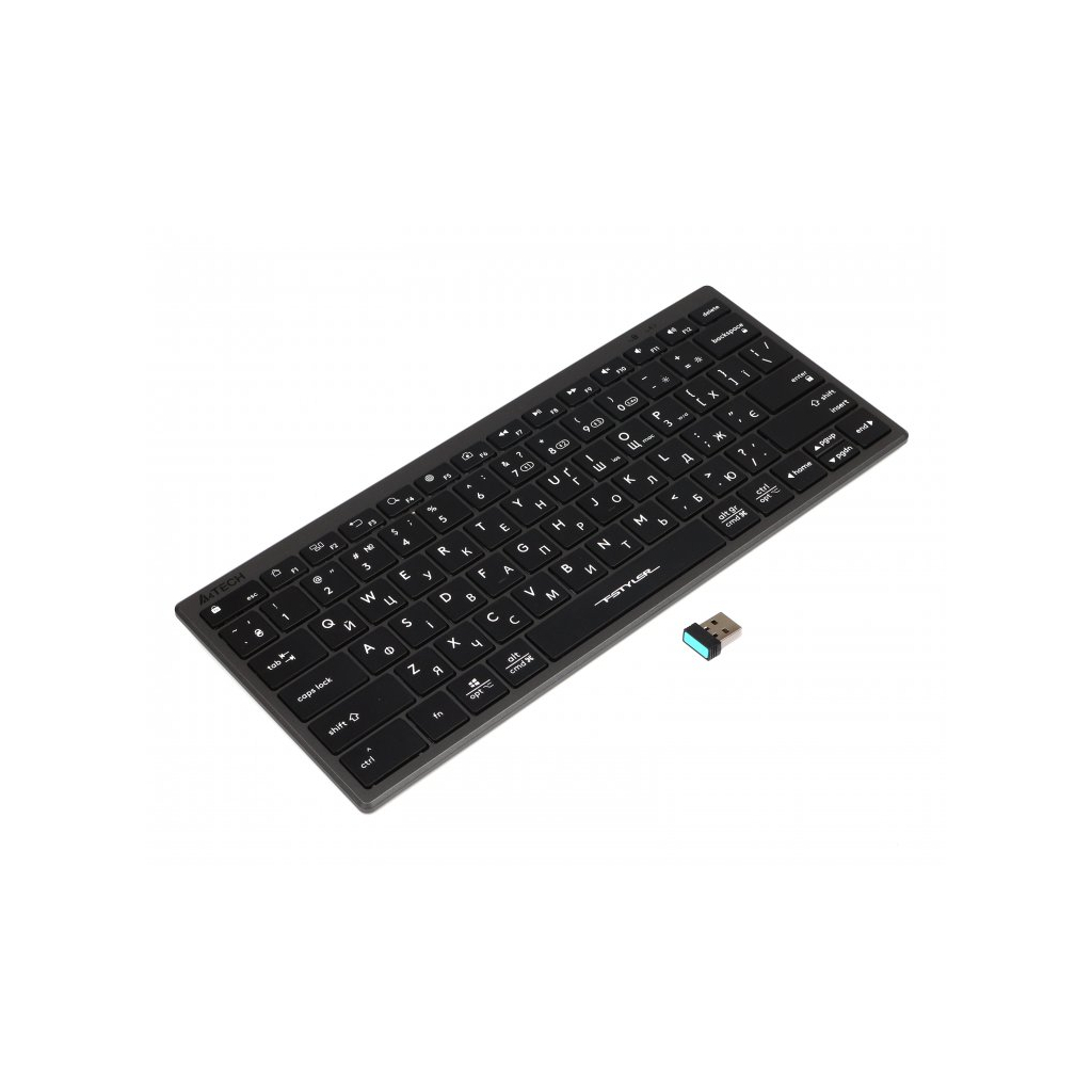 Клавіатура A4Tech FBX51C Wireless/Bluetooth Grey (FBX51C Grey) - зображення 4