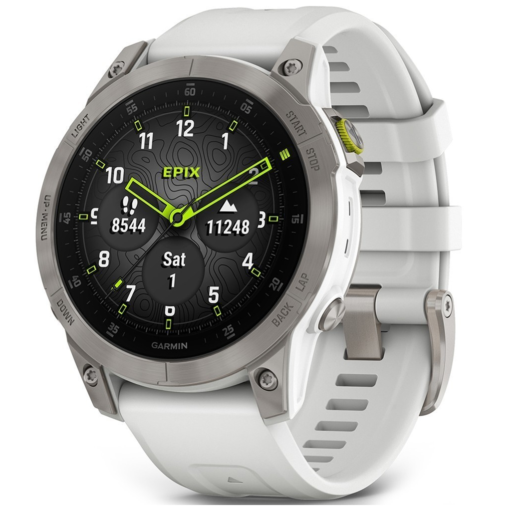 Смарт-годинник Garmin EPIX gen 2, Sapphire,White,Titanium, GPS (010-02582-21) - зображення 1