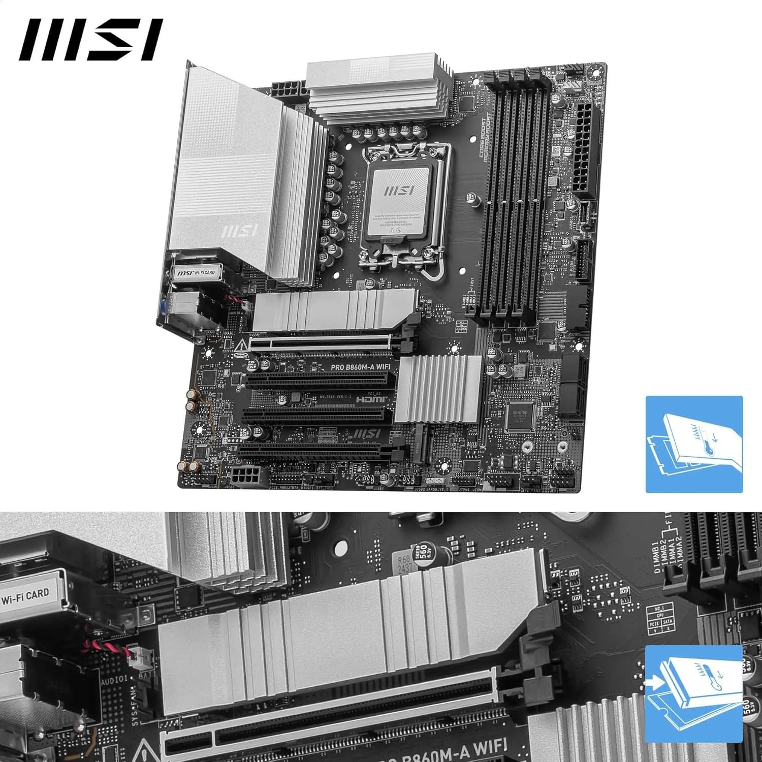 Материнська плата MSI Pro B860M-A WiFi Socket 1851 - зображення 10