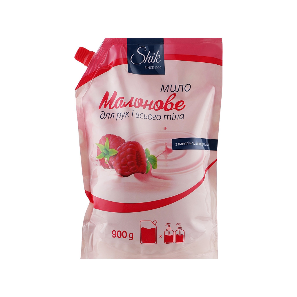 Рідке мило Shik Малинове дой-пак 900 г (4823107602955) - зображення 1