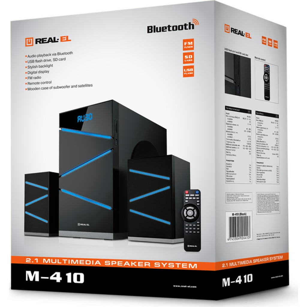 Акустична система REAL-EL M-410 Black - зображення 10