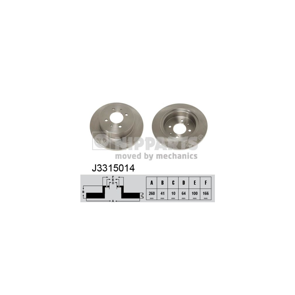 Гальмівний диск Nipparts J3315014 - зображення 1