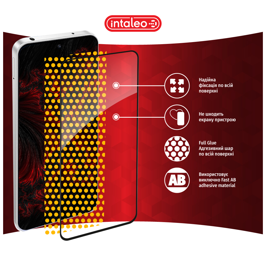Скло захисне Intaleo Full Glue Xiaomi Redmi Note 12R Black (1283126589805) - зображення 7