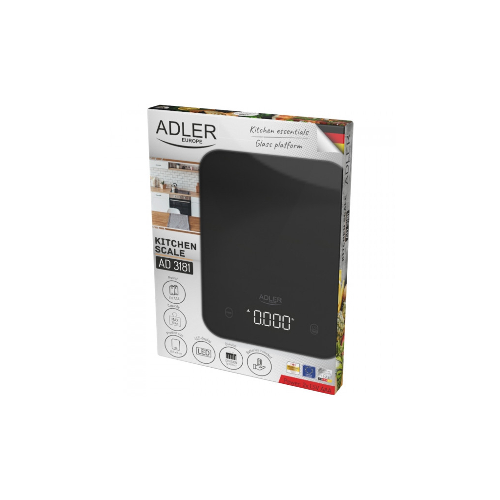 Ваги кухонні Adler AD 3181 black - picture 4