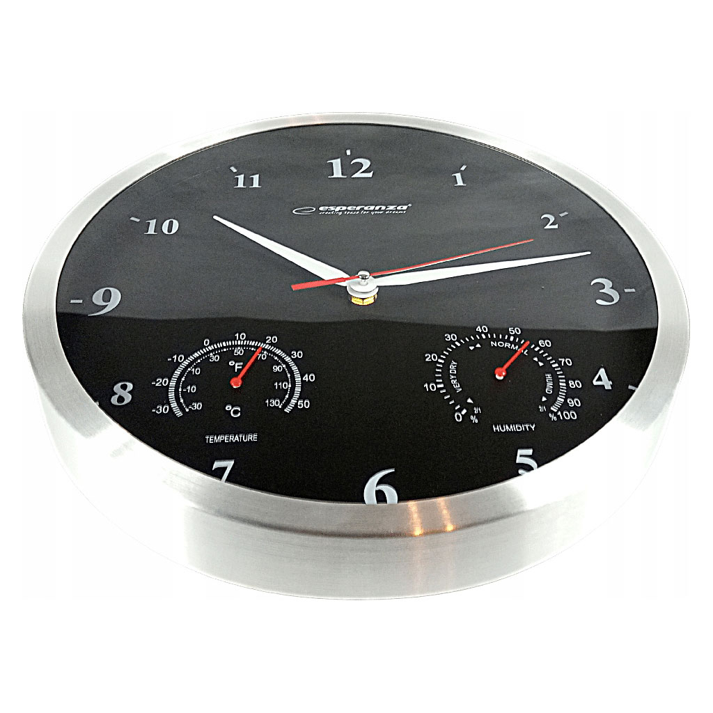 Настінний годинник Esperanza Wall Clock Washington 30 см Black (EHC008K) - зображення 3