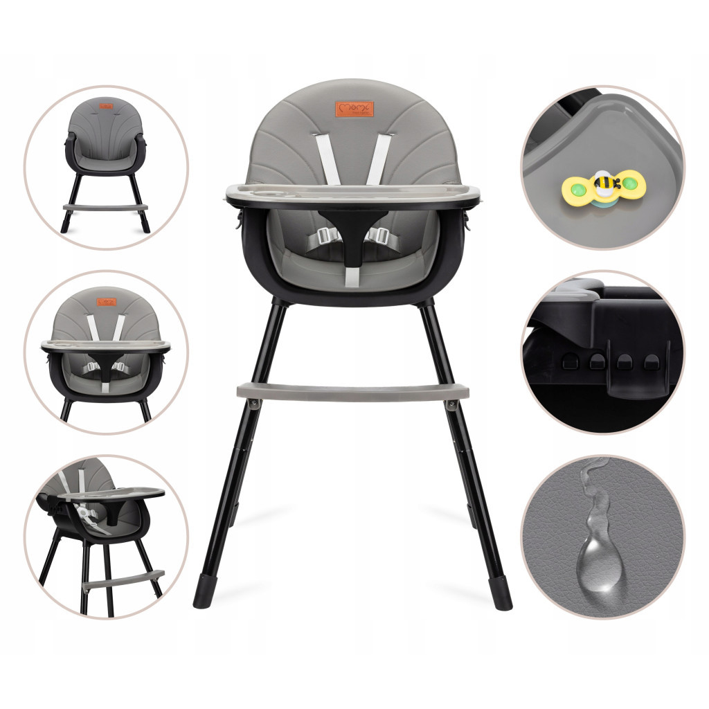 Стілець для годування MoMi Flovi black (KRKA00018) - зображення 6