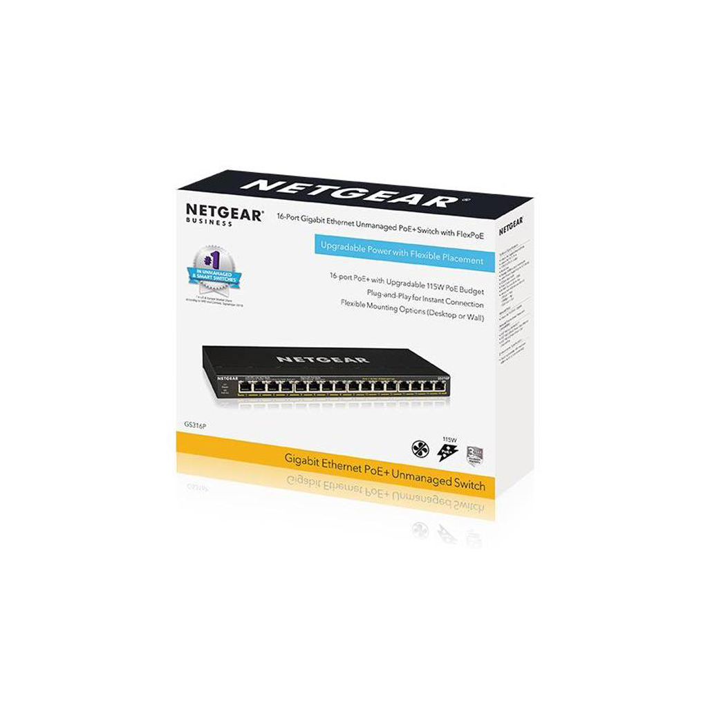 Комутатор мережевий Netgear GS316P-100EUS - зображення 5