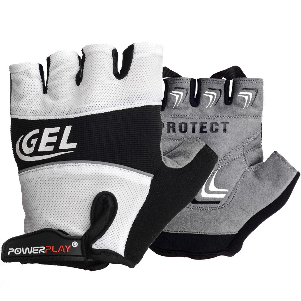 Велорукавиці PowerPlay 1058 White M (1058_M_White) - зображення 1
