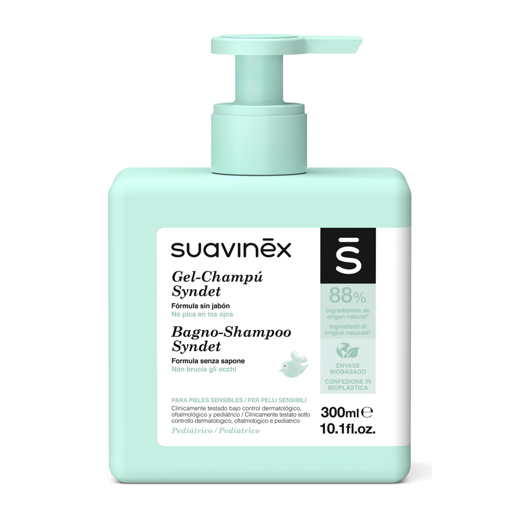 Дитячий гель для душу Suavinex SYNDET та шампунь 300 мл (307727) - зображення 1