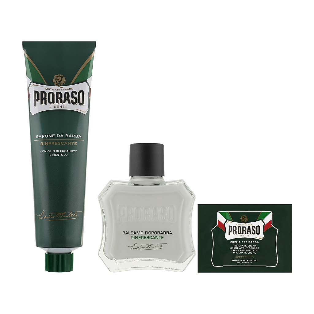 Набір косметики Proraso Green Classic Shaving Duo Крем 150 мл + Бальзам 100 мл (8004395004850) - зображення 2