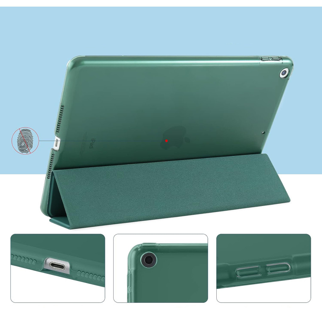 Чохол до планшета BeCover Tri Fold Hard Apple iPad 10.2 2019/2020/2021 Dark Green (709656) - зображення 3