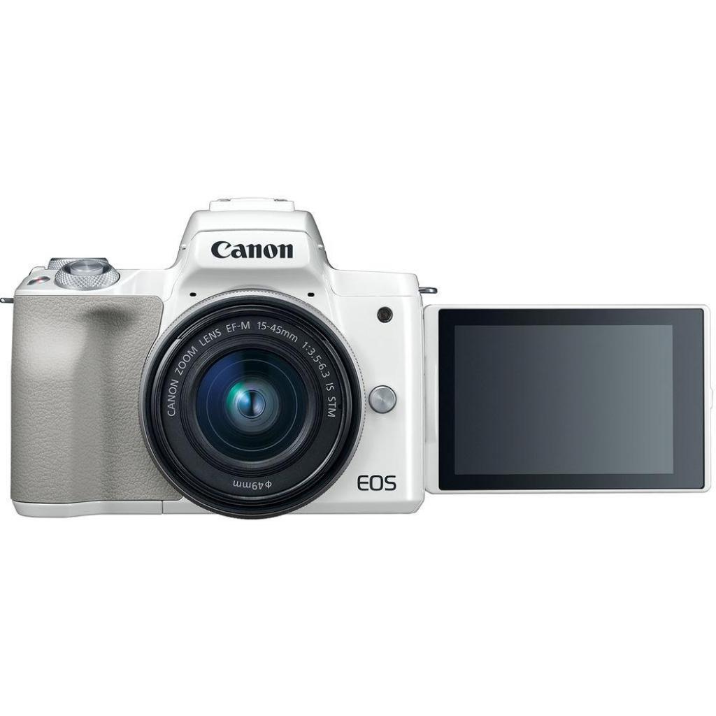 Цифровий фотоапарат Canon EOS M50 15-45 IS STM Kit White (2681C057) - зображення 7