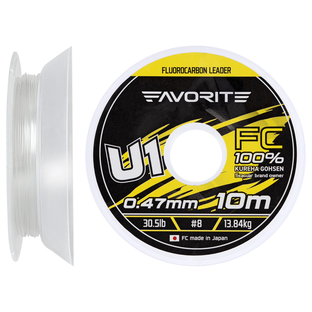 Флюорокарбон Favorite U1 FC 10m 8.0/0.47mm 30.5lb/13.84kg (1693.11.87) - зображення 1