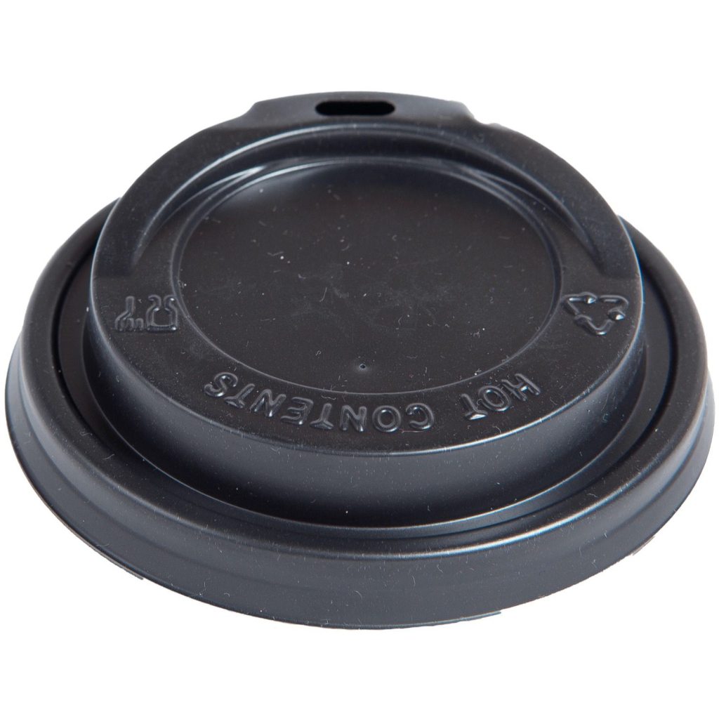 Кришки для одноразових стаканів PRO service для паперових стаканів 175 мл Чорні 50 шт. (4823071635362) - зображення 1