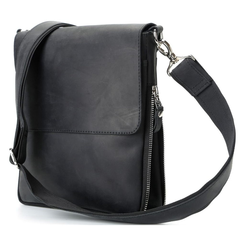 Сумка Shvigel З вінтажної шкіри Чорна (11017) - зображення 1