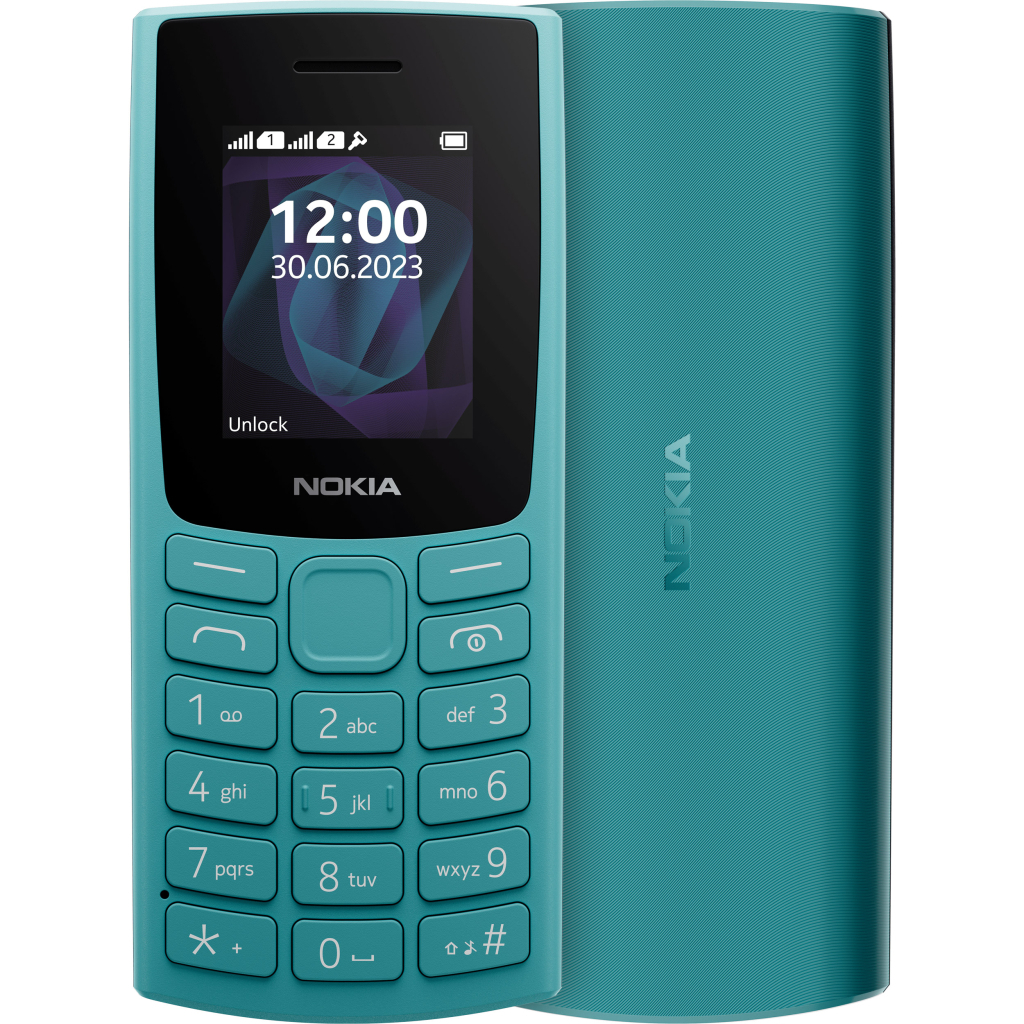 Мобільний телефон Nokia 105 SS 2023 Cyan - зображення 1