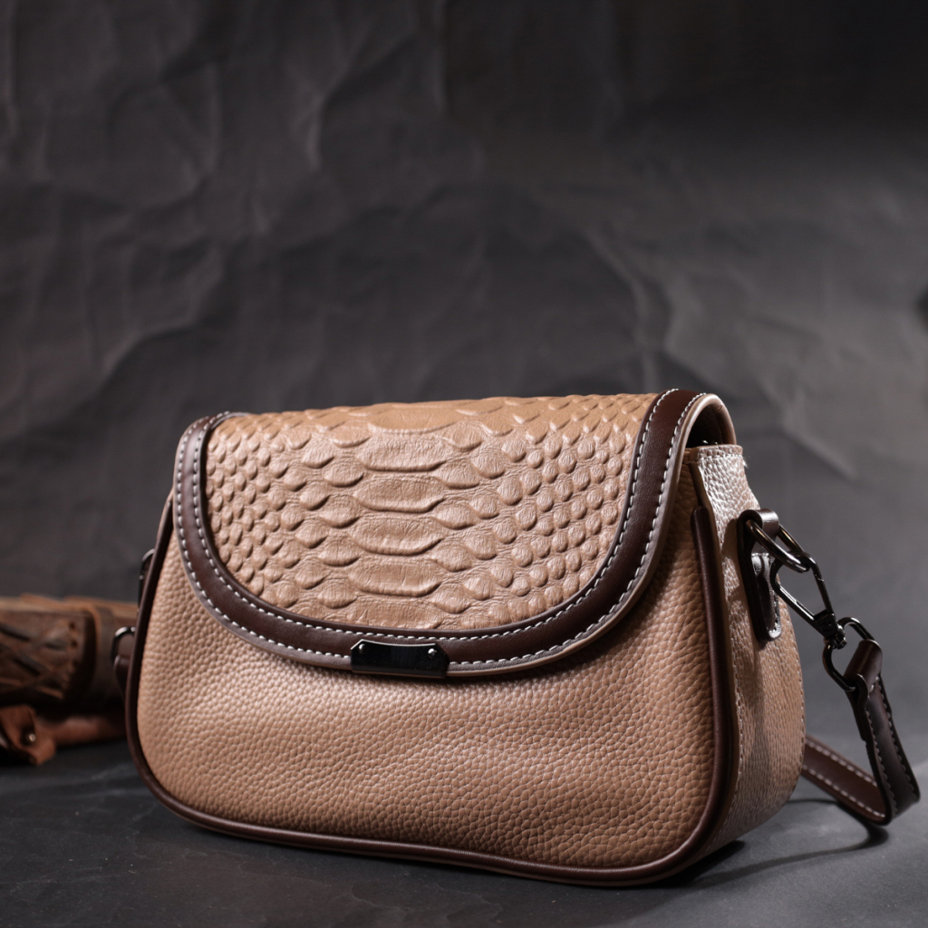 Сумка Vintage З натуральної шкіри Бежева (22373) - зображення 9