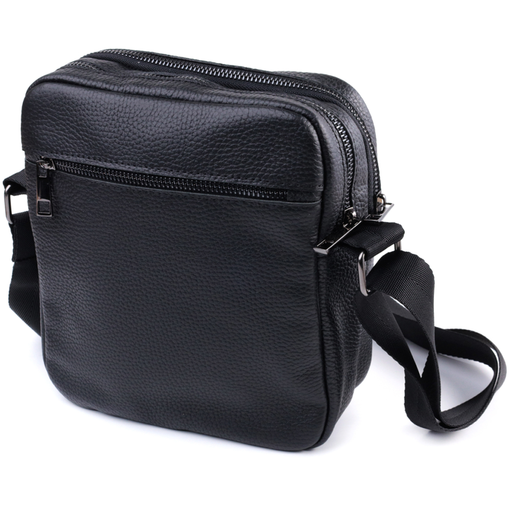 Сумка Shvigel З зернистої натуральної шкіри Чорна (22847) - зображення 2