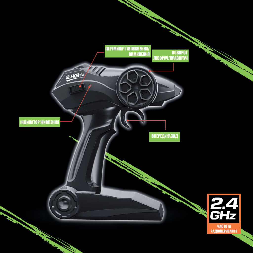 Радіокерована іграшка Sulong Toys OFF-ROAD CRAWLER – RACE (матовий чорний, метал. корпус, аккум.6V, 1:14) (SL-309RHMBl) - зображення 3