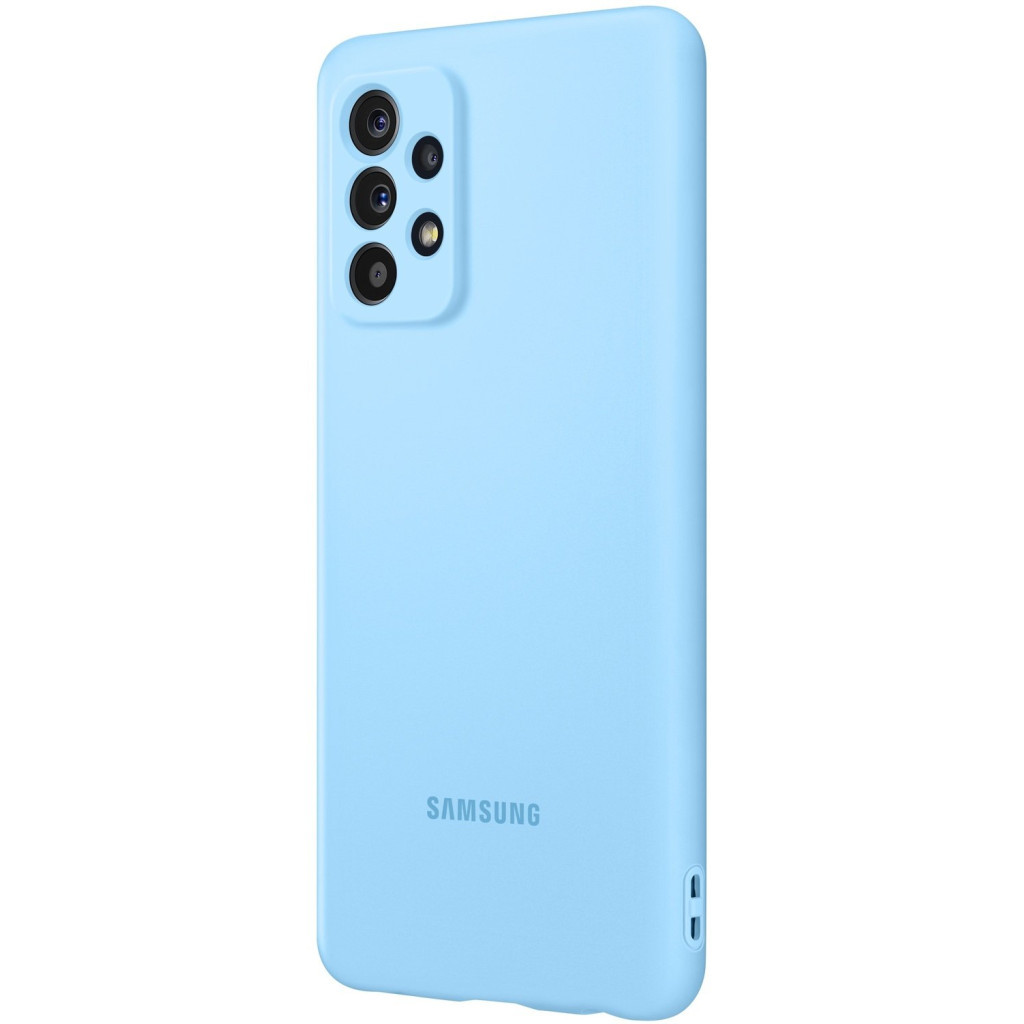 Чохол до мобільного телефона Samsung SAMSUNG Galaxy A52/A525 Silicone Cover Blue (EF-PA525TLEGRU) - зображення 5