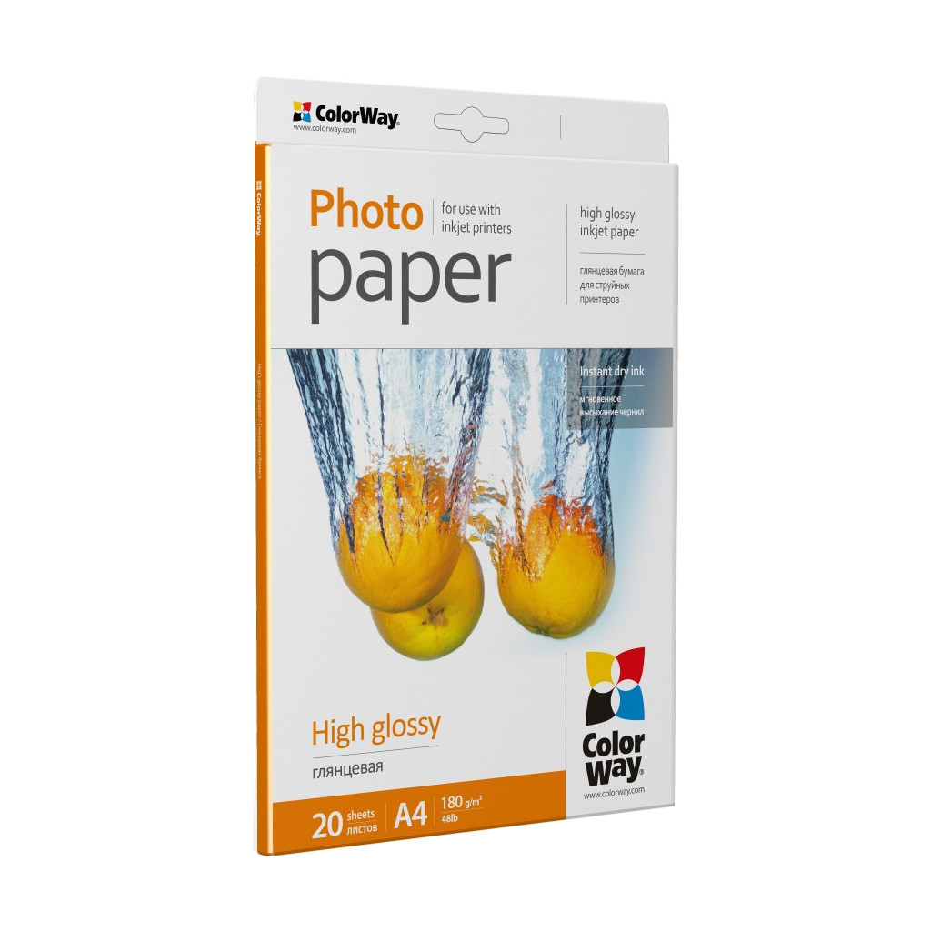 Фотопапір ColorWay A4 180г glossy 20л (PG180020A4) - зображення 2