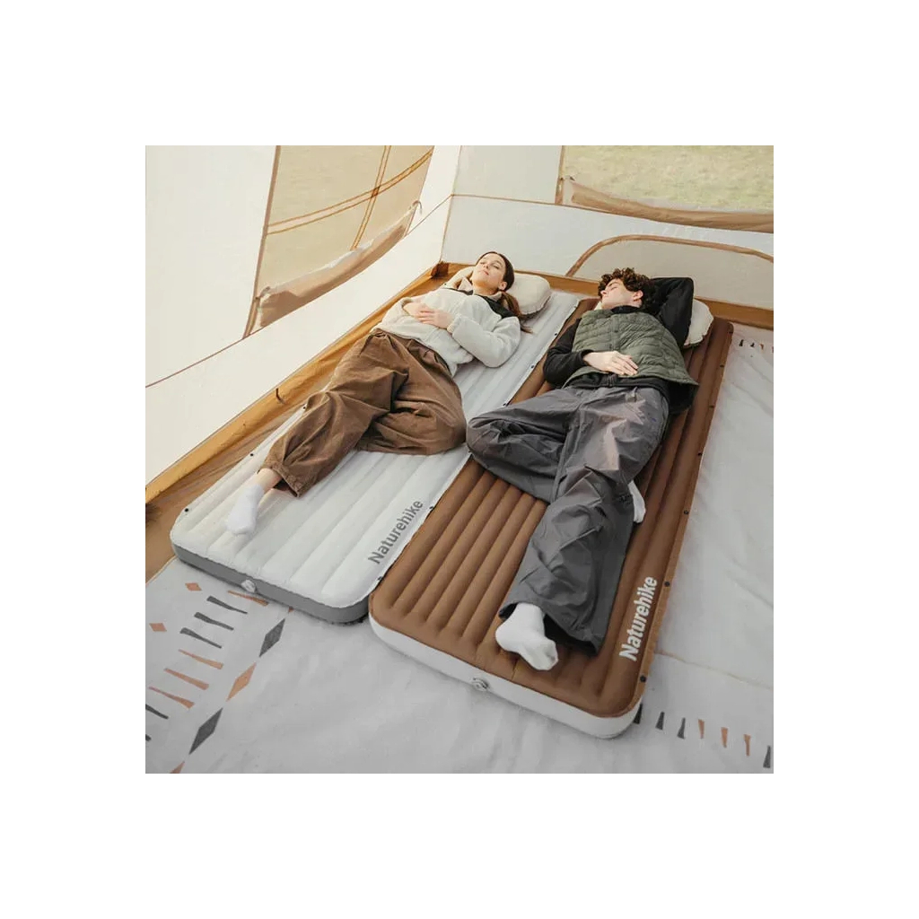 Матрац надувний Naturehike CNK2450WS035, 198х68х9.5 см, білий із вбудованою помпою (6927595796962) - picture 5