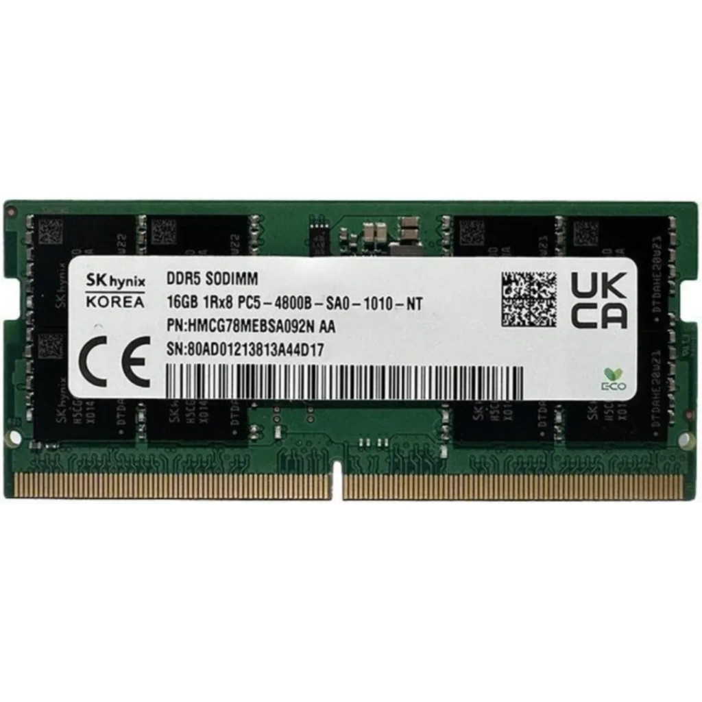 Модуль пам'яті для ноутбука SoDIMM DDR5 16GB 4800 MHz Hynix (HMCG78MEBSA092N) - зображення 1