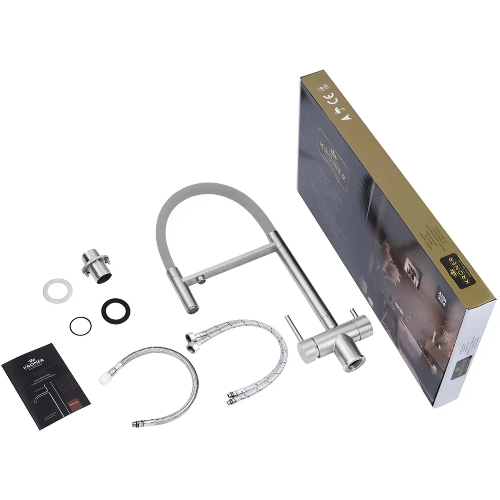 Змішувач Kroner Klassisch-ESG03815GRA (CV027934) - зображення 8