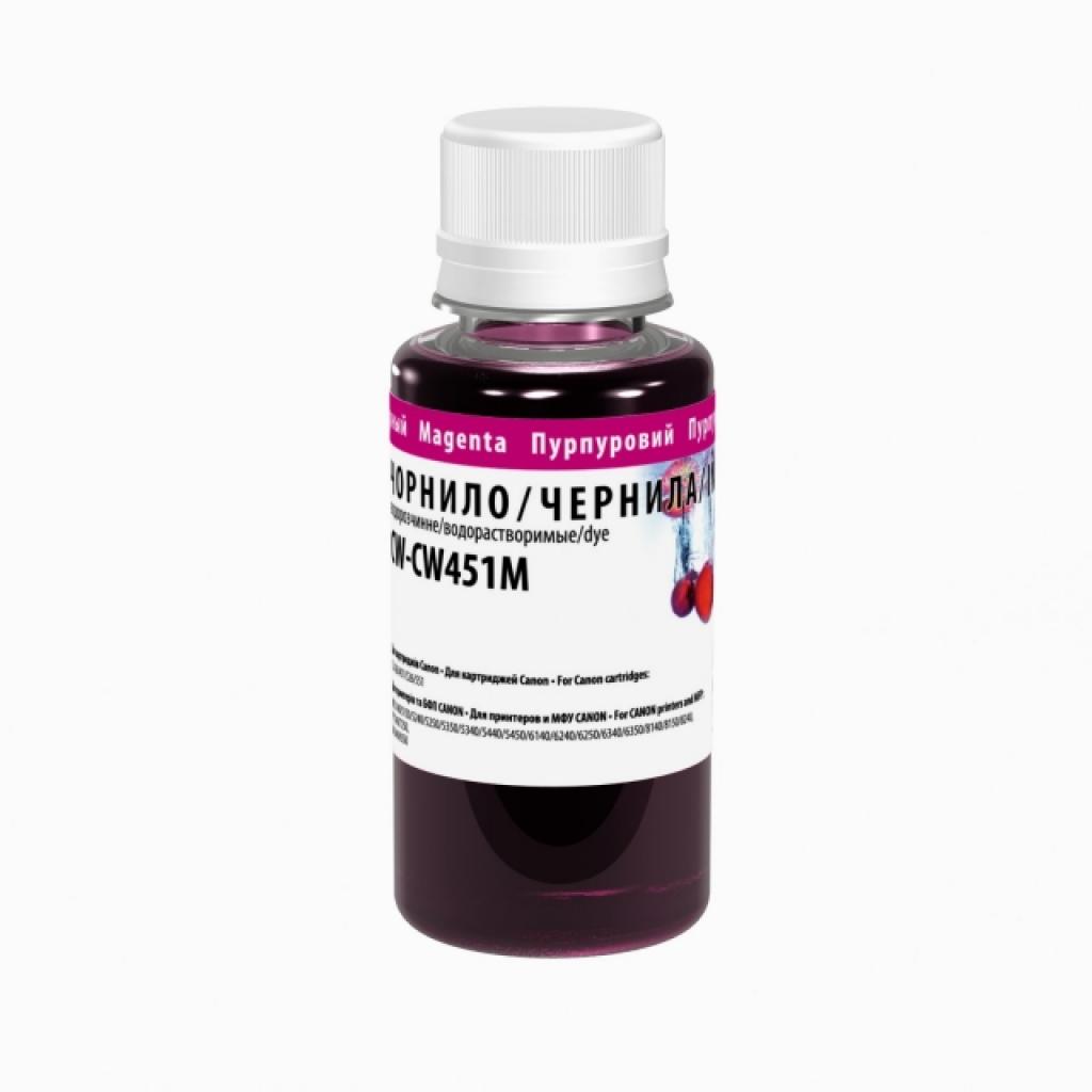 Чорнило ColorWay Canon CLI-451 100мл Magenta (CW-CW451M01) - зображення 1