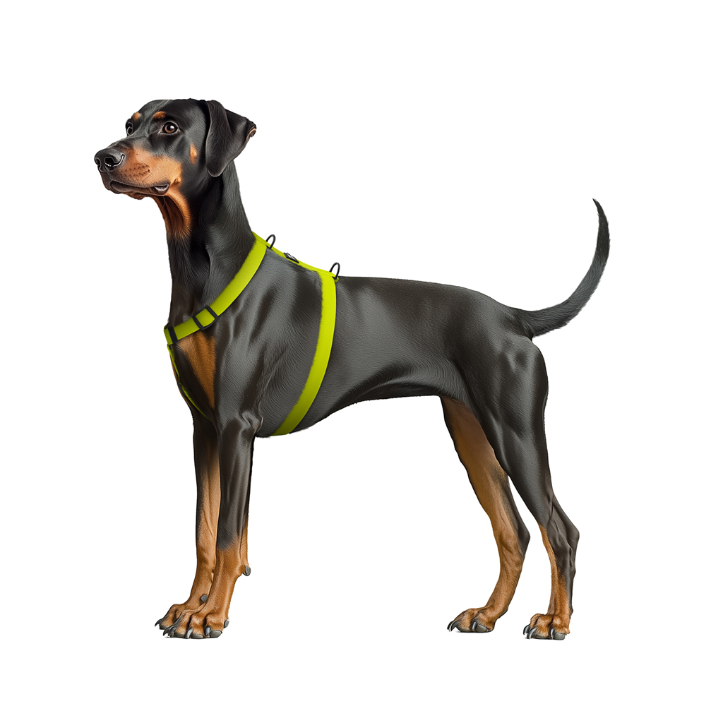 Шлея для собак WAUDOG Magnet анатомічна Н-подібна з QR-паспортом, магнітна пряжка-фастекс L лимонна (262426) - зображення 5