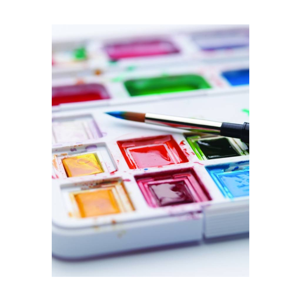 Акварельні фарби Royal Talens Van Gogh Pocket box 12 кювет + пензлик, пластик (8712079341107) - зображення 4