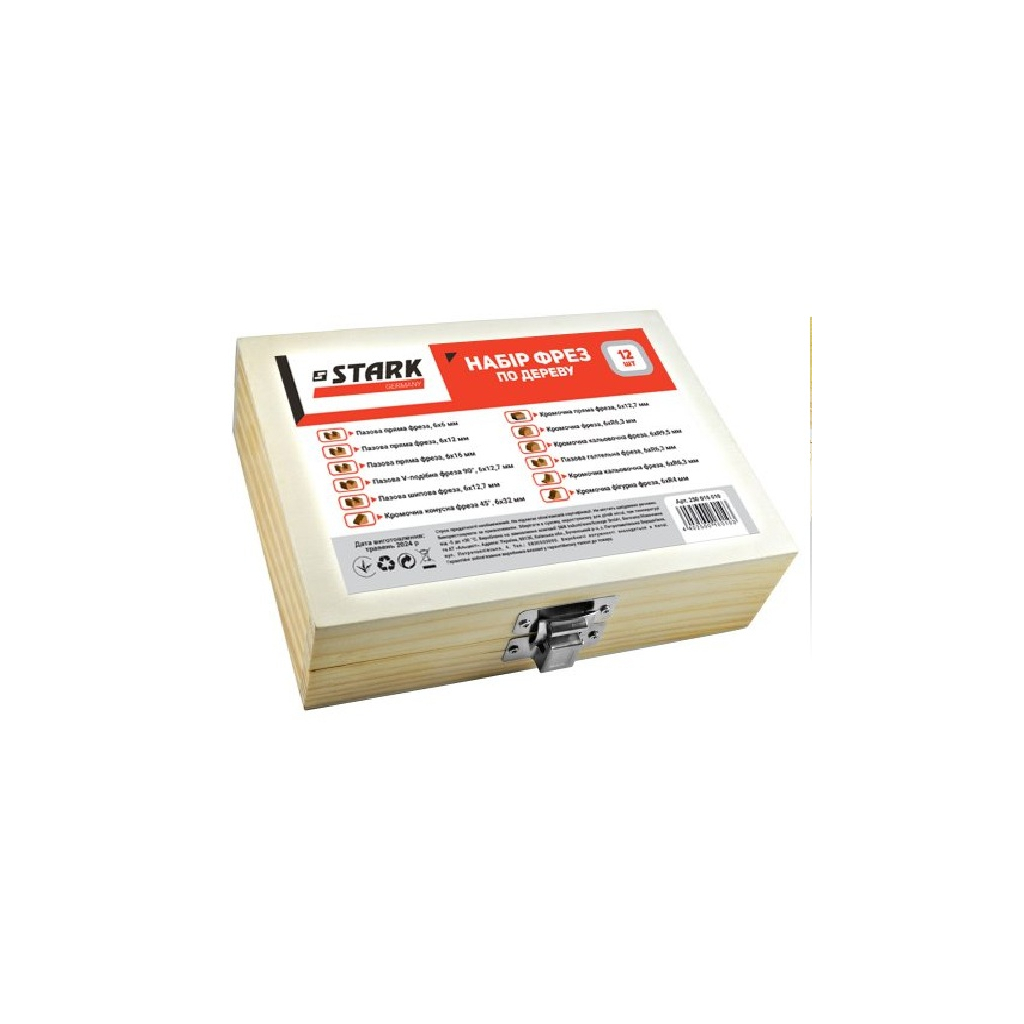 Набір фрез Stark по деревині 12 шт (250016010) - зображення 3