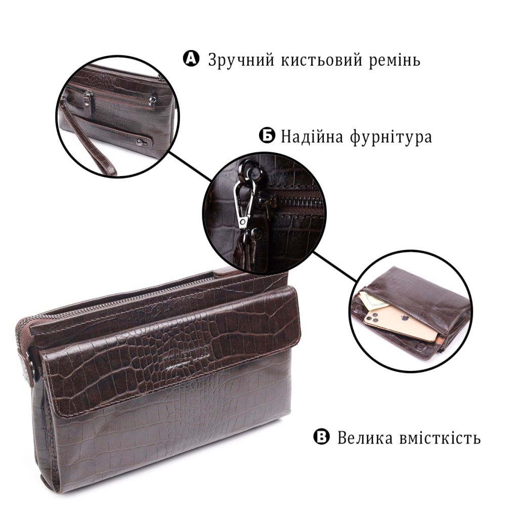 Сумка Canpellini З натуральної шкіри Коричнева (21552) - зображення 4